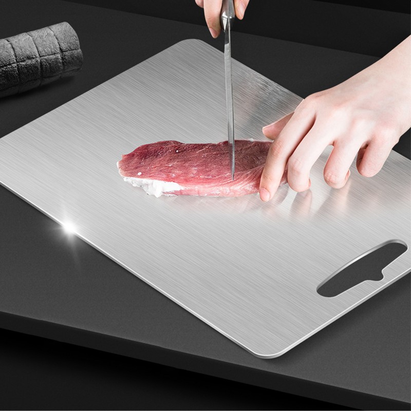 [HCM]THỚT INOX 304 KHÁNG KHUẨN - GIÃ ĐÔNG NHANH - CƯỜNG LỰC - CHỐNG ẨM MỐC - CHỐNG RỈ SÉT - KÍCH THƯỚC 21 X 31 CM