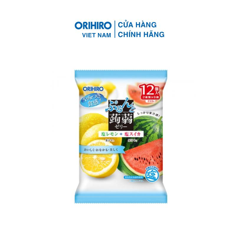 Thạch trái cây Orihiro vị chanh muối và dưa hấu muối