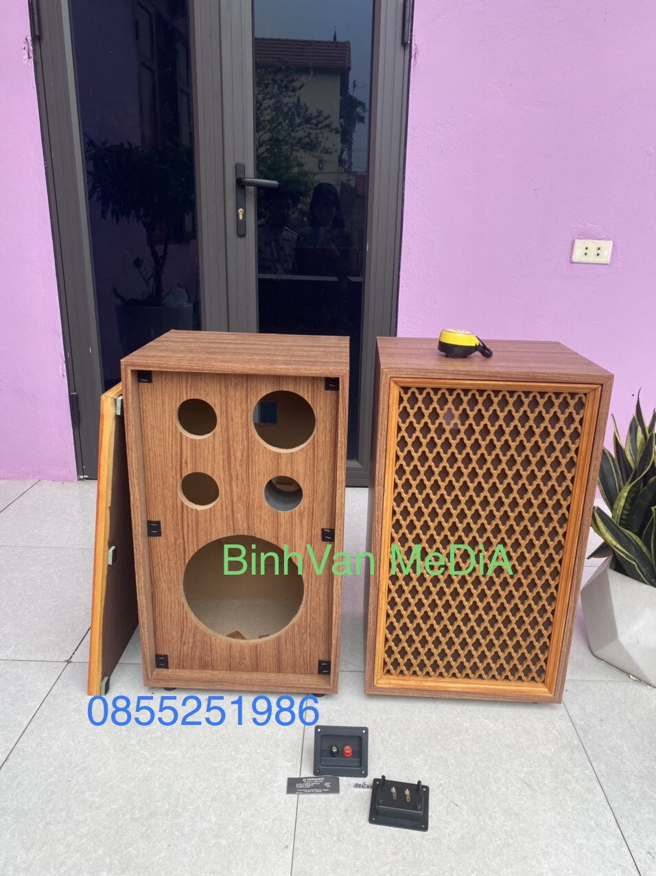 Vỏ thùng loa pioner cs77a - lắp 1 bass 1 mid 2 treble - tặng kèm bông tiêu âm