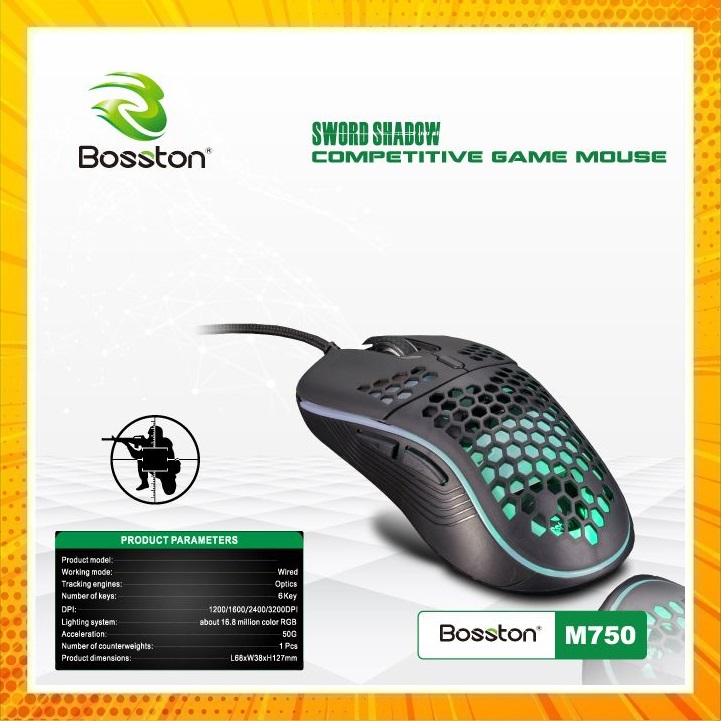 Chuột bosston m750 led gaming
