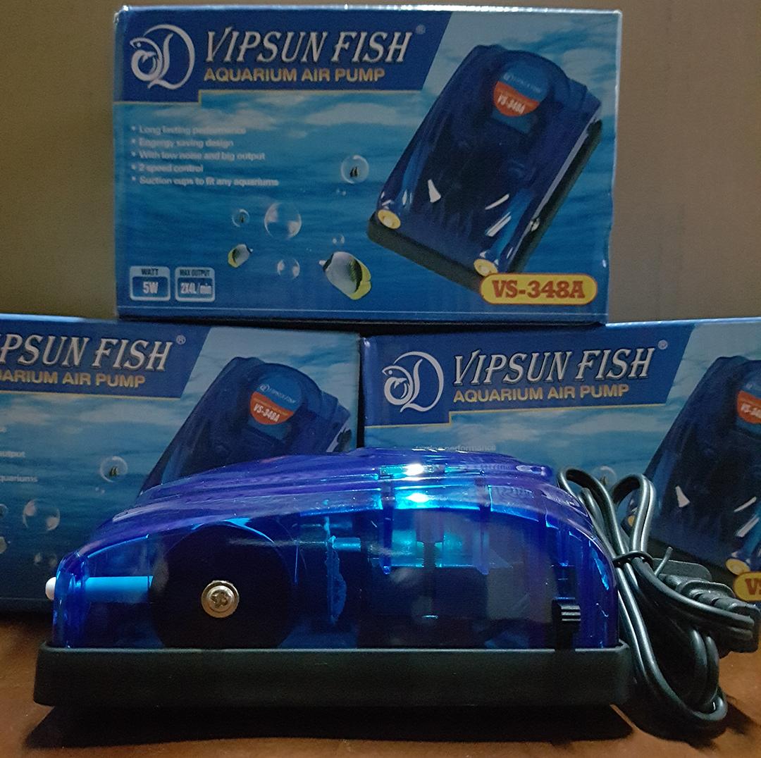 Máy Sủi Khí Oxy 2 Vòi Vipsun VS-348A - 2m Dây Và 2 Đá