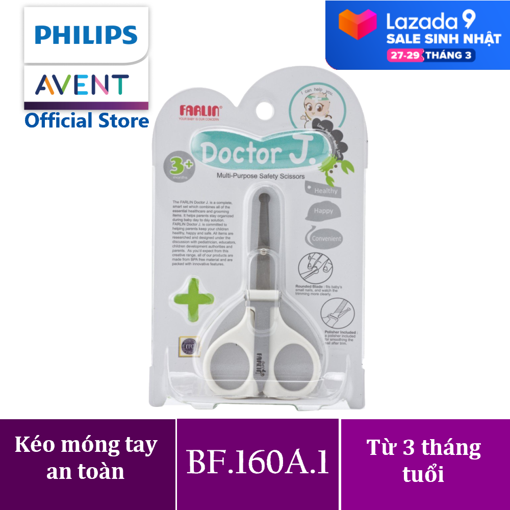 Kéo cắt móng tay đa năng, an toàn cho bé hiệu Farlin BF.160A.1
