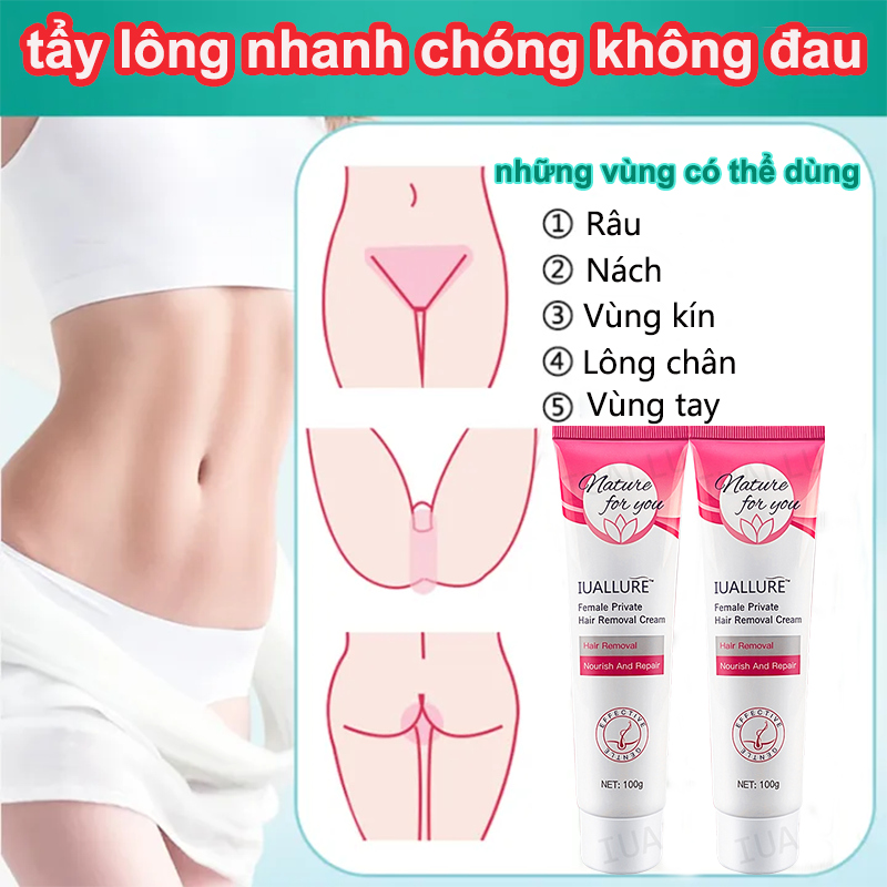Kem tẩy lông không đau Kem Tẩy Lông Triệt Lông Vùng Kín Kem tẩy lông vĩnh viễn Kem tẩy lông dành cho da nhạy cảm kem tẩy lông vùng kín An toàn không đau hiệu quả nhanh chóng