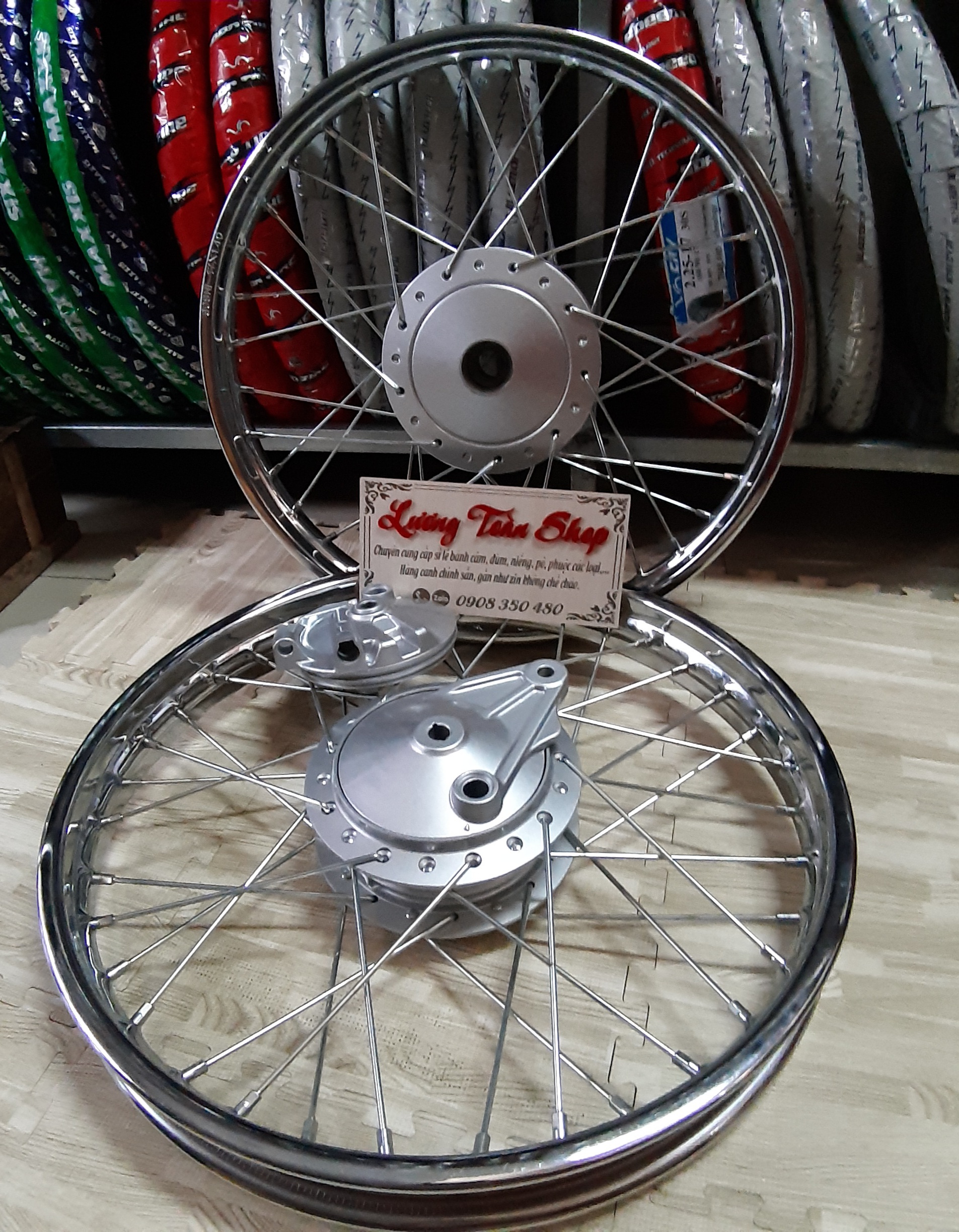 bánh căm wave rem căm đùm niềng và 2 má đùm trước sau ( niềng union 1.2 sau 1.4)