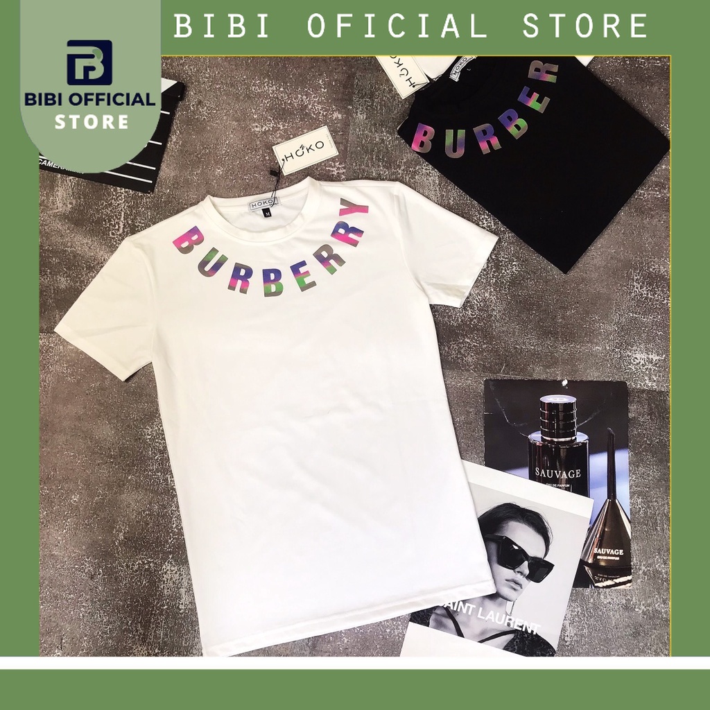 Áo thun nam Burberry cổ tròn, cotton cao cấp