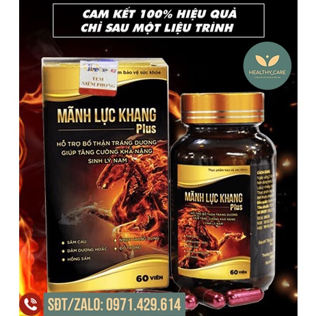 [Chính Hạng] Mãnh Lực Khang PLUS - Tăng Cường Sinh Lý Nam - Hộp 60 Viên