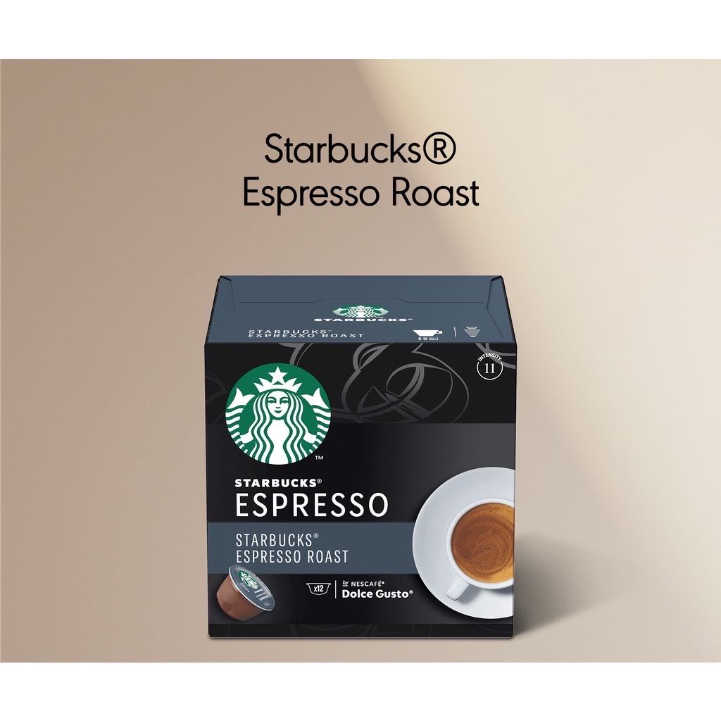 Starbucks® Espresso Roast by NESCAFÉ® Dolce Gusto® - 12 Capsules, DATE 03/2025