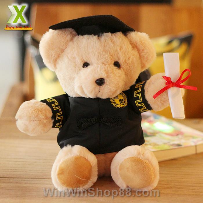 Gấu bông tốt nghiệp gấu cử nhân siêu mịn 25cm TNB214