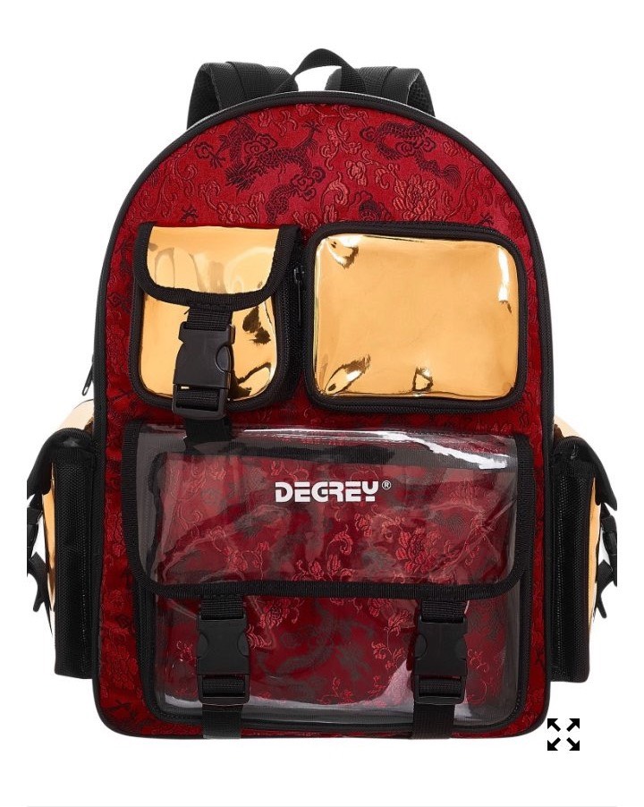 Balo Degrey họa tiết Gấm đỏ