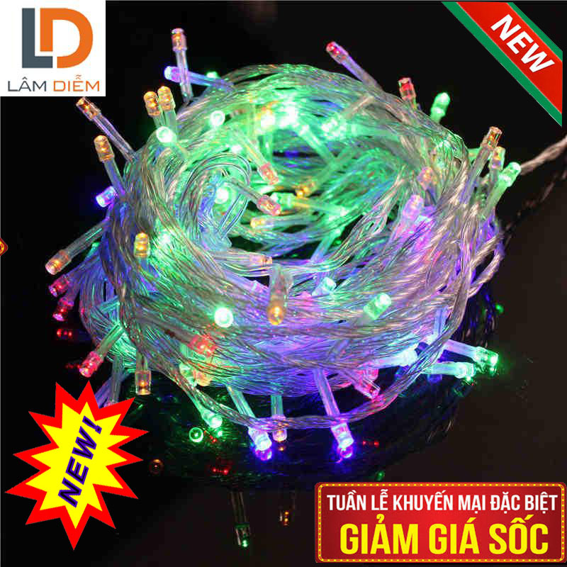 (COMBO)Dây đèn nháy LED 50m nháy nhiều màu,Dây đèn nháy 50m,Đèn nháy trang trí giúp cho không khí hạnh phúc đêm chua phục sinh trên toàn thế giới thêm lộng lẫy.