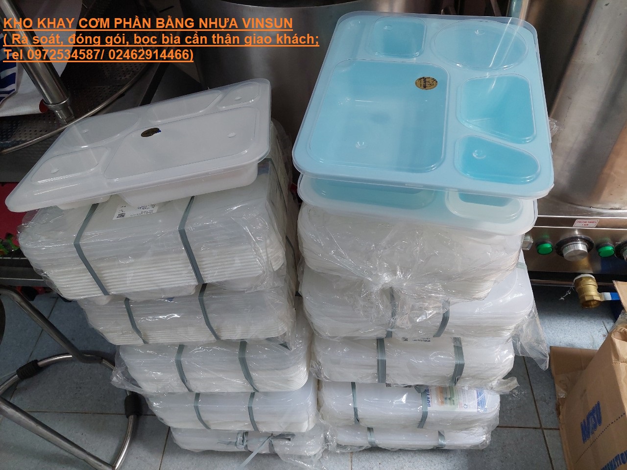 Lô 60 Khay Cơm Ăn Nhựa Có Nắp 5 Ngăn Duy Tân Phân Phối Điện Máy VinSun Hà Nội