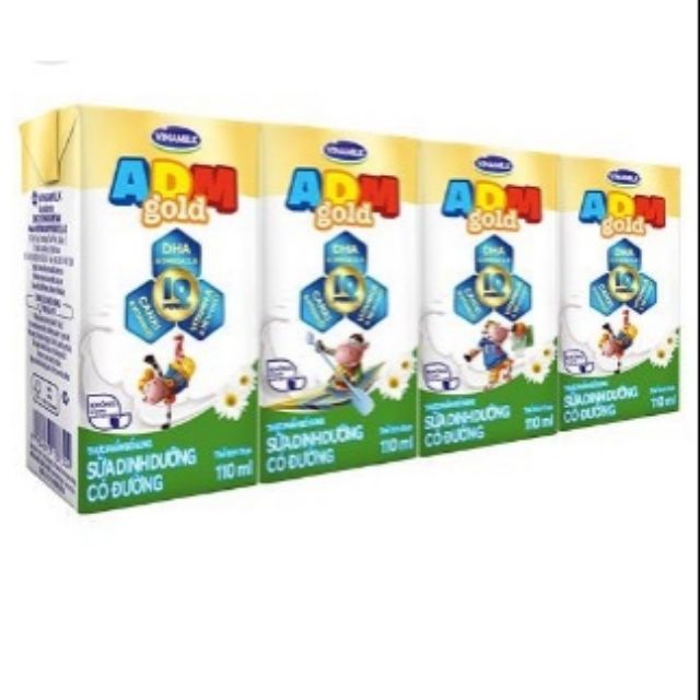 1 vỉ 4 hộp vinamilk adm gold 110ml