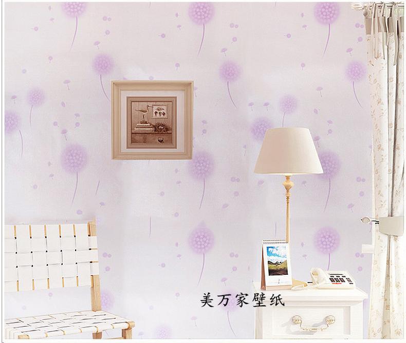 5m decal giấy dán tường hoa bồ công anh tím khổ rộng 45cm keo sẵn