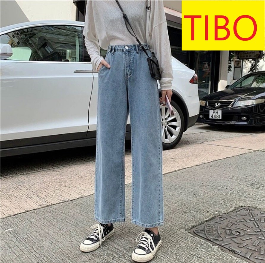 [ FREESHIP ] QUẦN JEAN ỐNG RỘNG NỮ LƯNG CAO MÀU XANH NHẠT PHỐI CẠP CHỈNH CAO CẤP TIBO SIÊU DÀY DẶN, THỜI TRANG JEAN HIỆN ĐẠI, KHÔNG LỖI MỐT