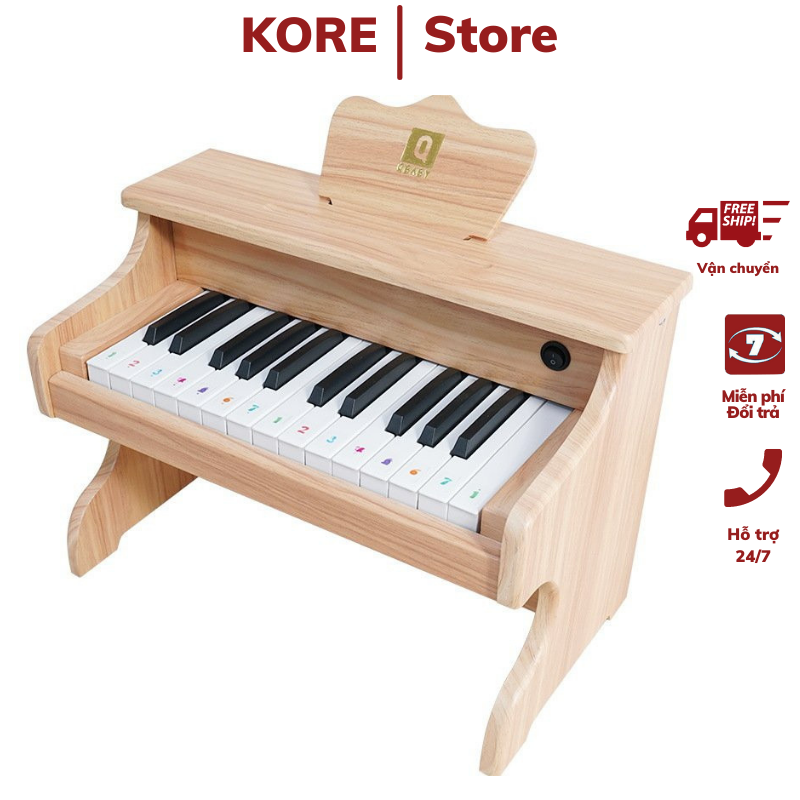 Đàn Piano điện cho bé học đánh đàn tại nhà giúp bé phát triển trí tuệ thông minh chất liệu gỗ cao cấp dùng Pin, Đồ chơi nhạc cụ cho bé