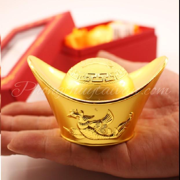 Thỏi vàng tài lộc Phượng Hoàng không đế