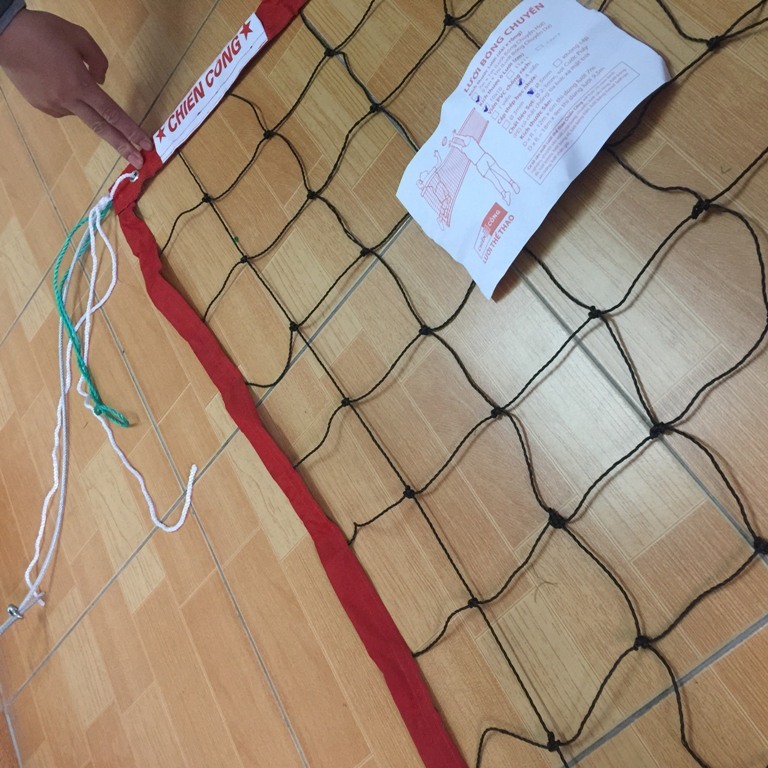 Lưới Bóng Chuyền - 4 Viền May Vải Da- Cáp 5- Loại BC Da và Loại BC Hơi