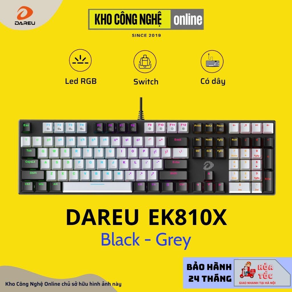 Bàn phím quang cơ Gaming DAREU EK810X Black - Grey (Waterproof, Optical Switch, Multi - Led)