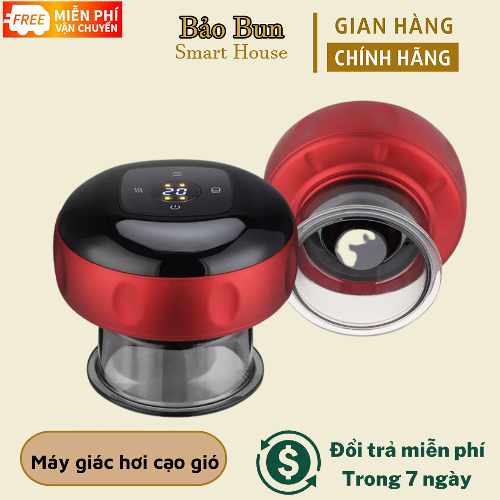 Máy giác hơi cạo gió cầm tay massage, giúp giảm đau, mệt mỏi, lưu thông khí huyết