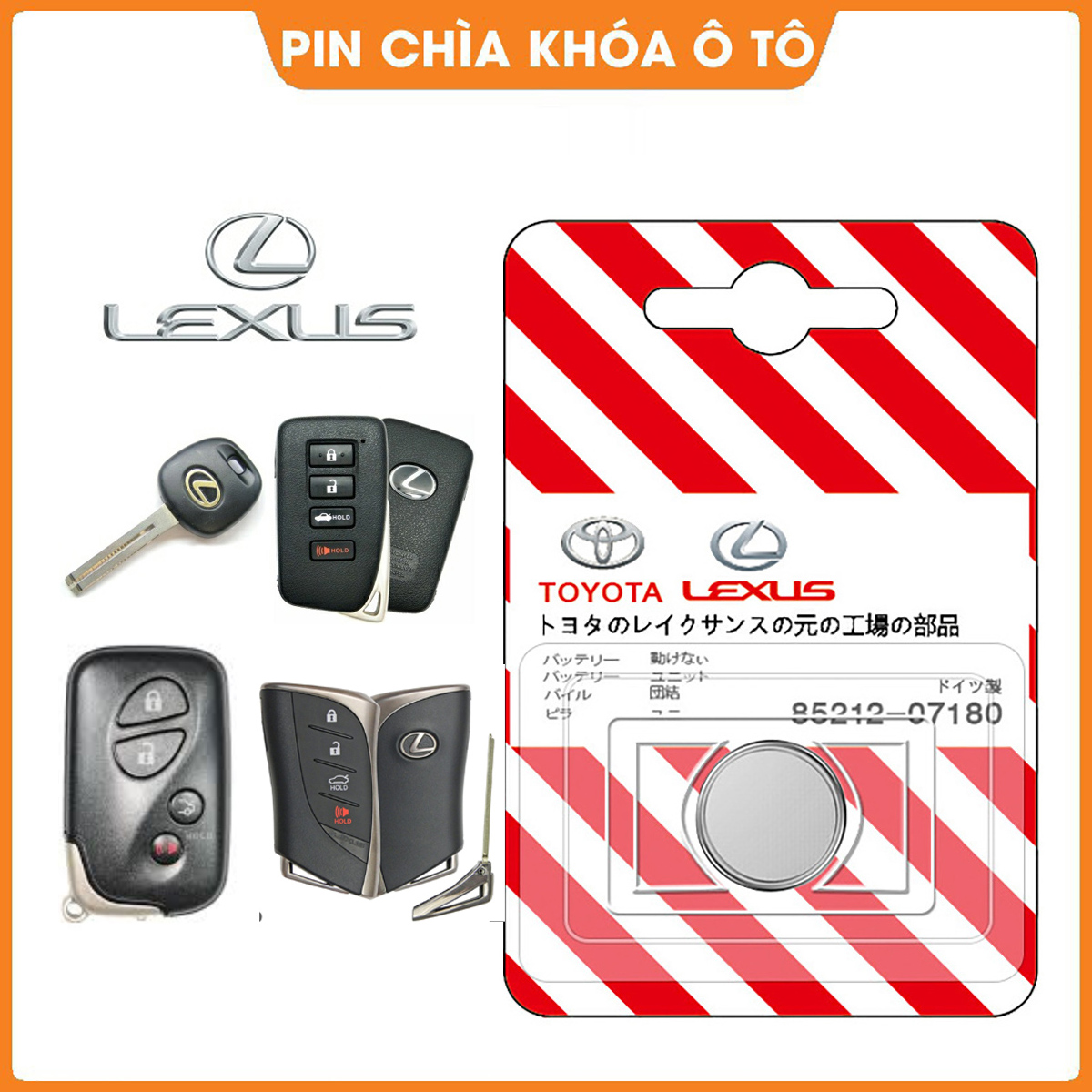 Pin chìa khóa ô tô Lexus chính hãng sản xuất theo công nghệ Nhật Bản – Pin chìa khóa Lexus