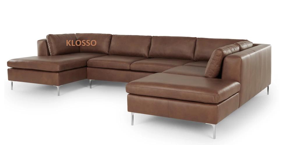 Sofa Góc Giả Da Cao Cấp Klosso Phong Cách Hiện Đại Châu Âu - KG19002