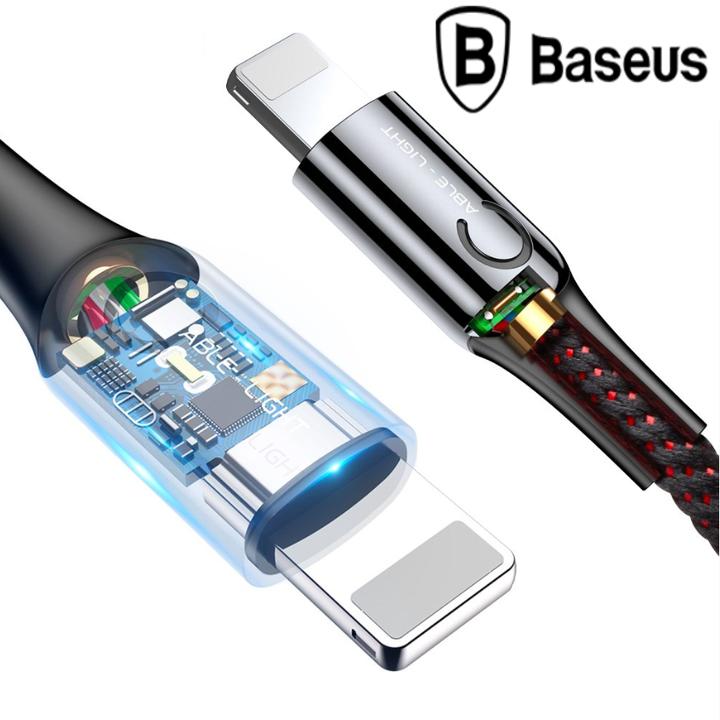 Cáp sạc thông minh Lightning tự ngắt nhãn hiệu Baseus Light CALCD-01 2.4A dài 1m