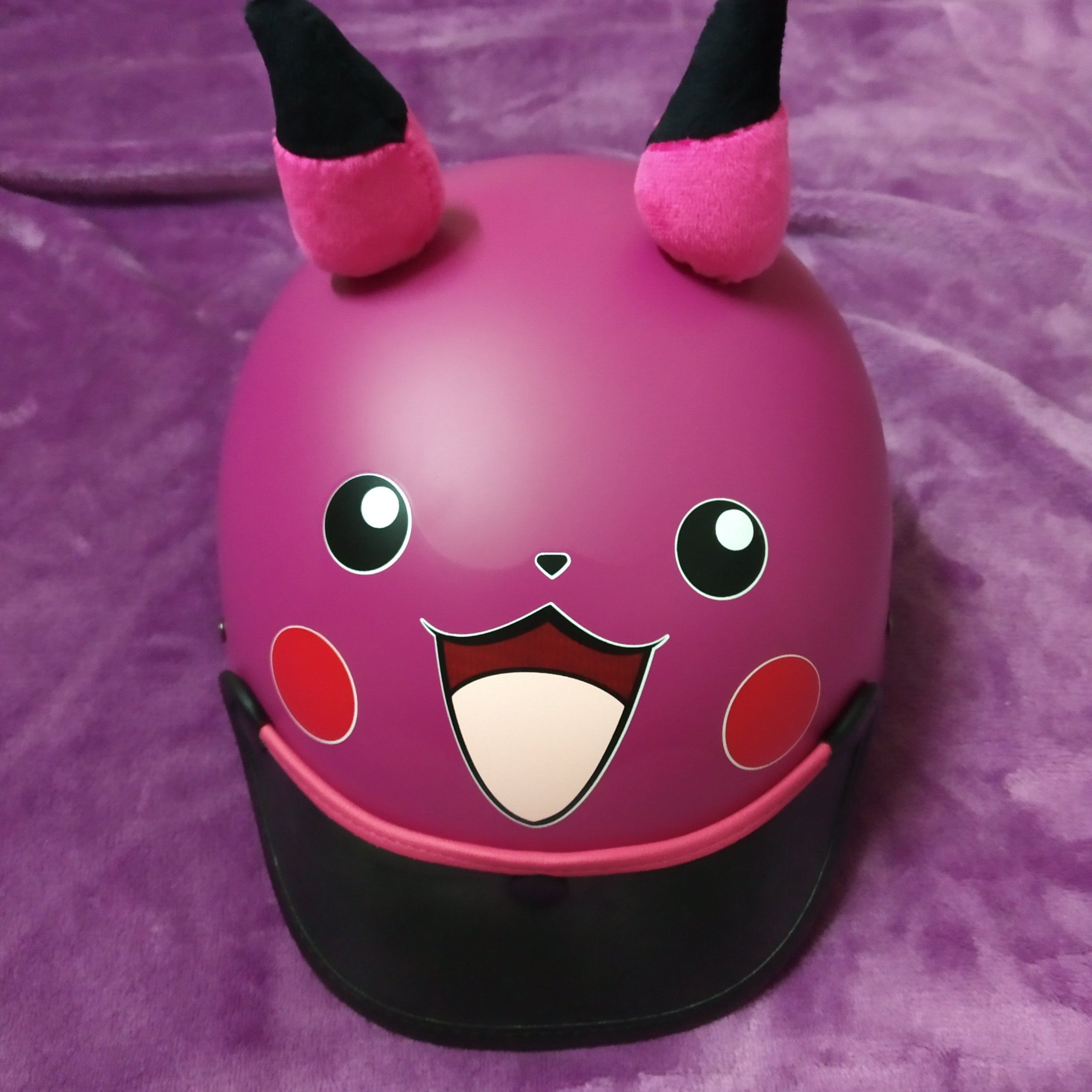 Nón Bảo Hiểm Trẻ Em - Mũ Bảo Hiểm Nhiều Màu và Có 2 Tai trên nón Cực Dễ Thương