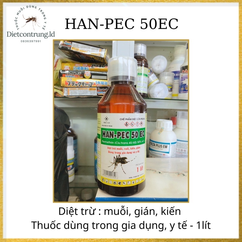 [ thuốc diệt muỗi han - pec 50ec (1 lít) - diệt các lại côn trùng, muỗi gây bệnh ]