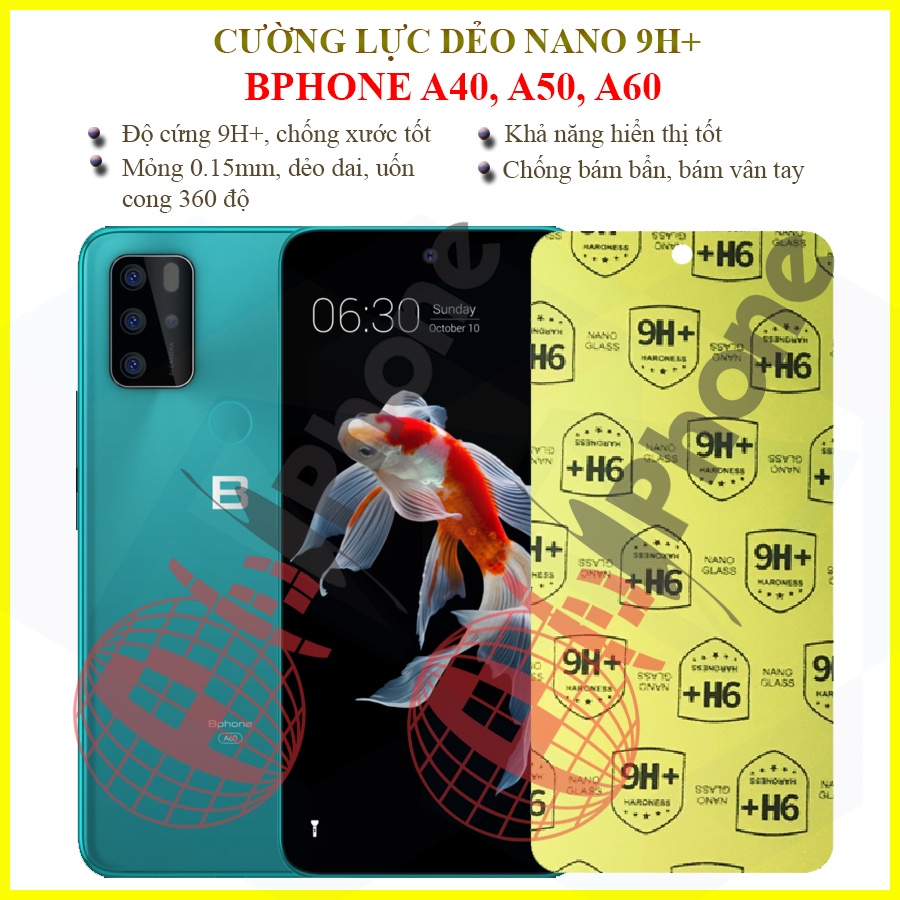 Dán cường lực dẻo nano bphone a40, a50, a60
