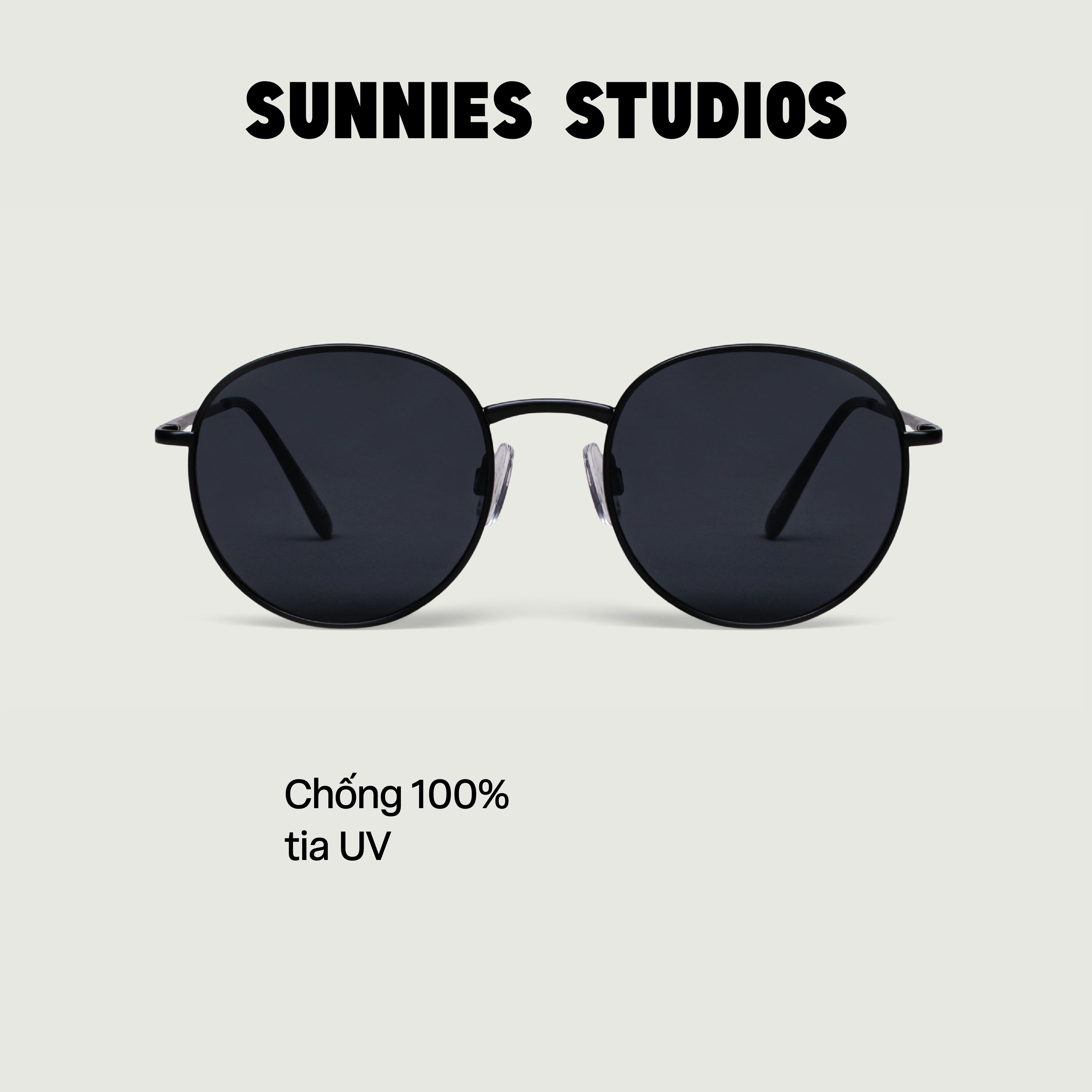 Kính mát Sunnies Studios Gọng Tròn Jett in Charcoal