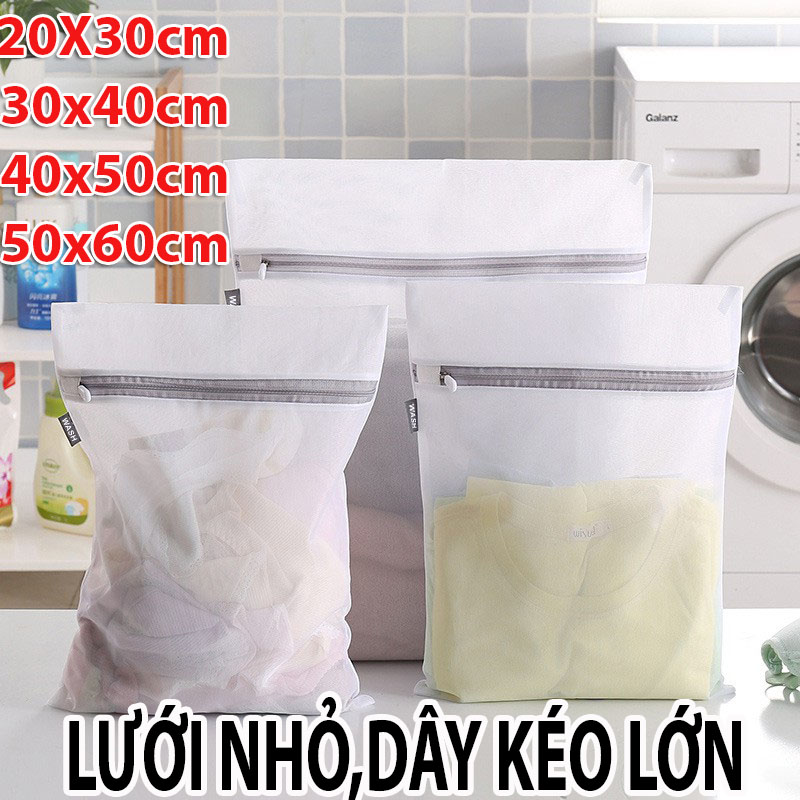 [HCM]Túi lưới giặt quần áo loại dày nhiều size