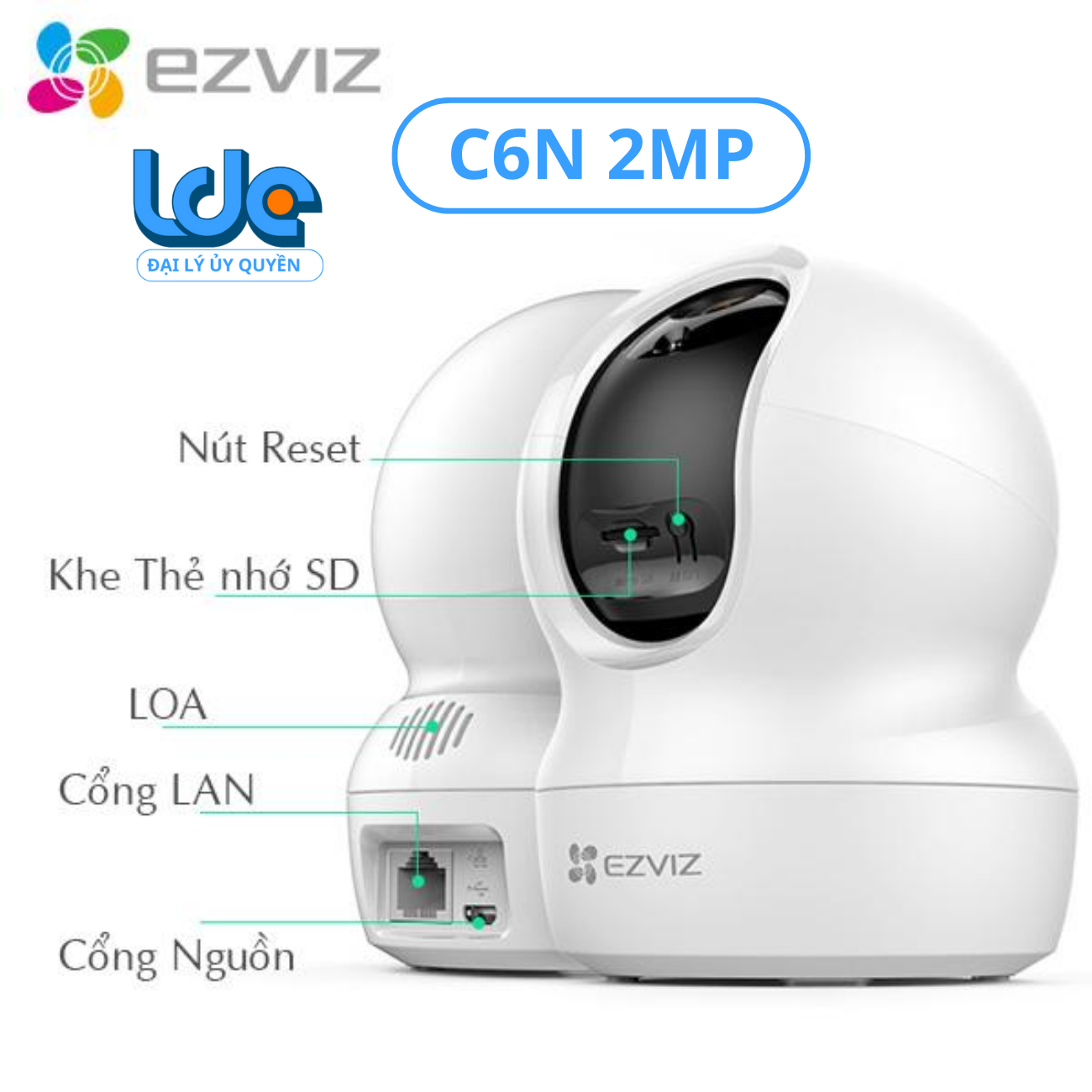 Camera Ip Wifi Xoay Ezviz C6N 1080P, Quay 360 độ, Đàm thoại 2 chiều