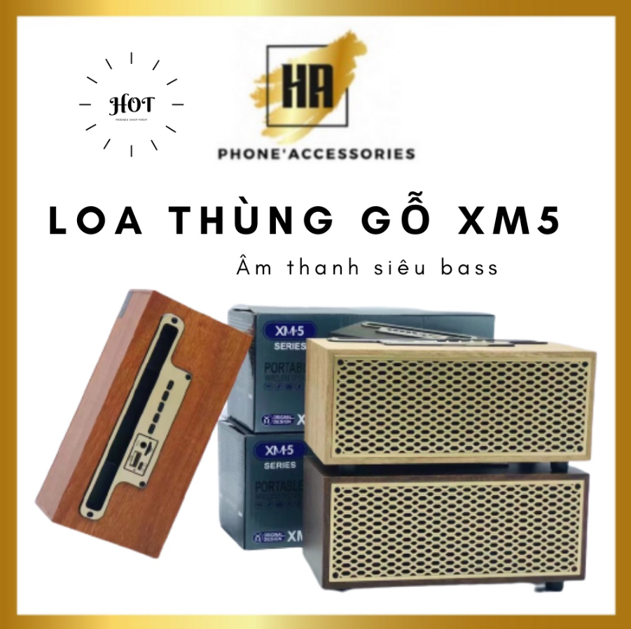 Loa, dàn âm thanh chính hãng,loa nghe nhạc bluetooth giá rẻ công suất lớn,loa nghe nhạc chất âm cực đỉnh - nhìn là mê - nghe là phê,loa bluetooth xm-5h thùng gỗ-âm thanh cực hay-có giá đở đt.bh 12 tháng