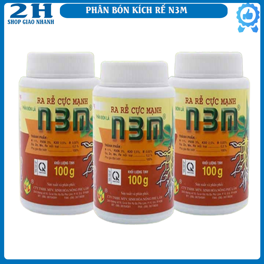 PHÂN BÓN LÁ RA RỄ CỰC MẠNH N3M - KÍCH PHÁT RA RỄ - GIÂM, CHIẾT, GHÉP CÀNH - THÍCH HỢP SỬ DỤNG CHO LAN, MAI, KIỂNG LÁ