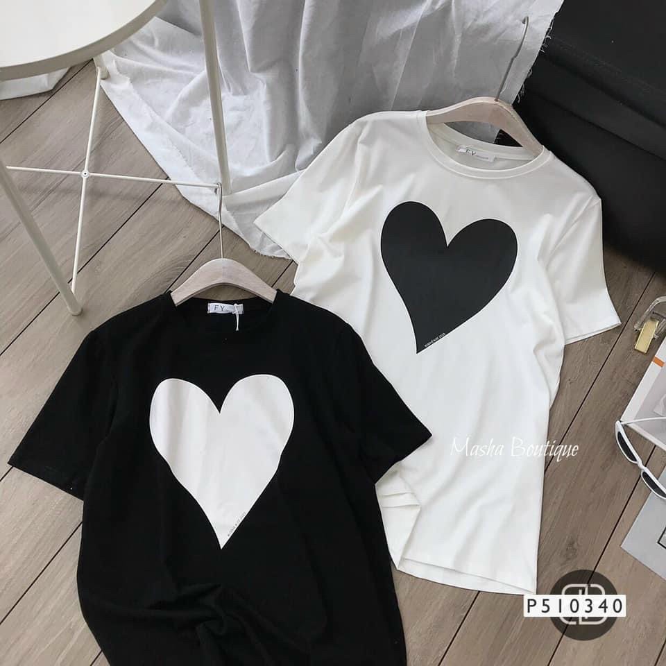 [HCM]Áo Thun nam nữ trái tim( có thể làm áo cặp nhé rất xinh ạ)