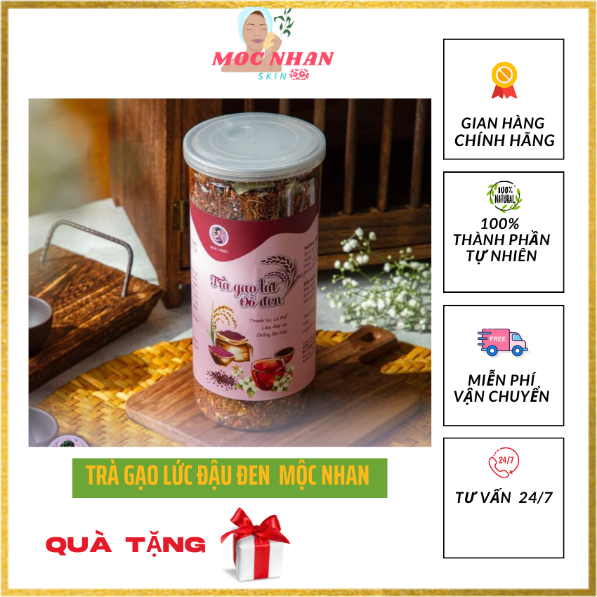 Trà gạo lức đậu đen , trà gạo lức đỗ đen giảm cân, thanh lọc cơ thể tốt sức khỏe cho người bệnh tiểu đường , Moc nhan skin