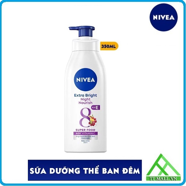 Sữa Dưỡng Thể Nivea Extra White Night Nourish - Ban Đêm 350ml