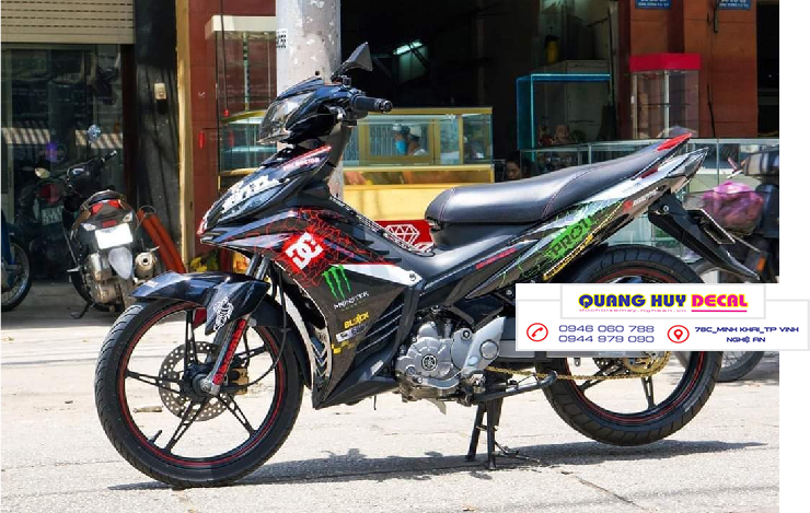 Tem trùm exciter 135 monster đen, tem exciter 135, team trùm exciter 135, tem xe exciter 135, team trùm ex 135, team xe exciter 135 monster đen