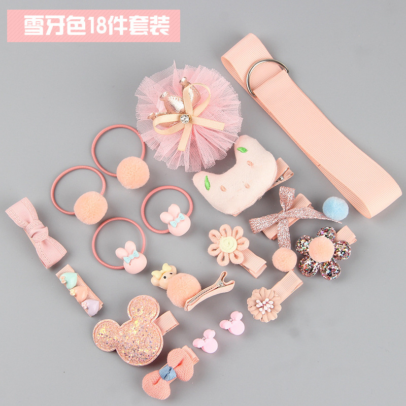 Hộp kẹp tóc cột tóc 18 chi tiết nhiều hình siêu cute cho bé - Culi accessories