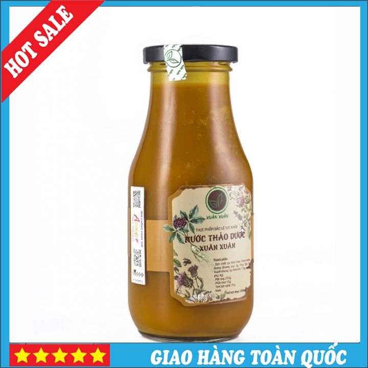 Nước thảo dược Xuân Xuân [Hàng chính hãng] Nước Thảo Dược Xuân Xuân giúp điều hòa, cải thiện nội tiết, đào thải độc tố và thanh lọc cơ thể - Lọ 330ml