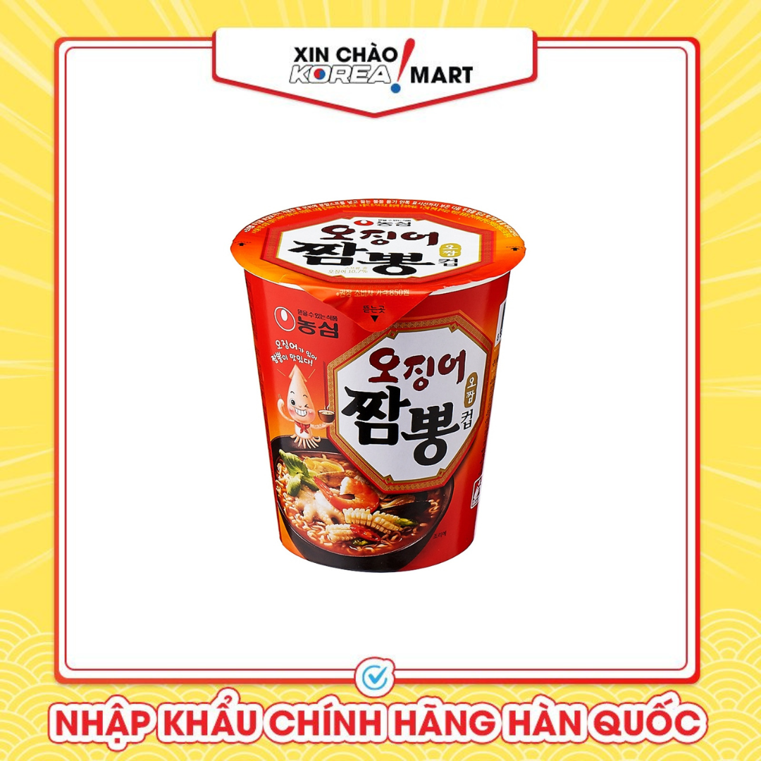 Mỳ ly hải sản mực 67g Xin chào Korea Mart