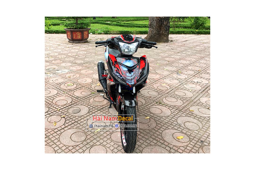 Tem Trùm Exciter 150 Đỏ Đen Đầu Lâu