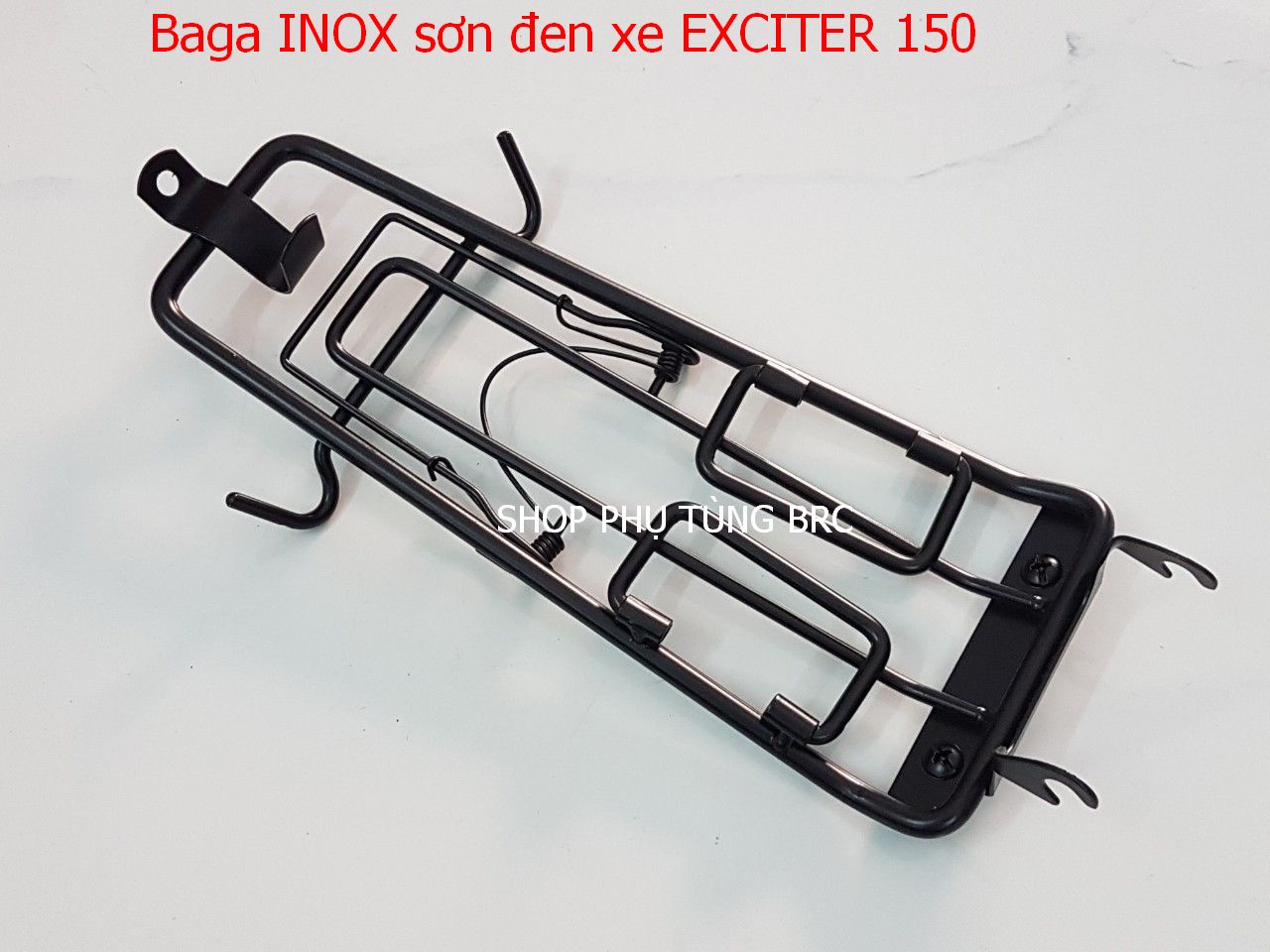 Baga inox 10 li sơn đen xe exciter 150