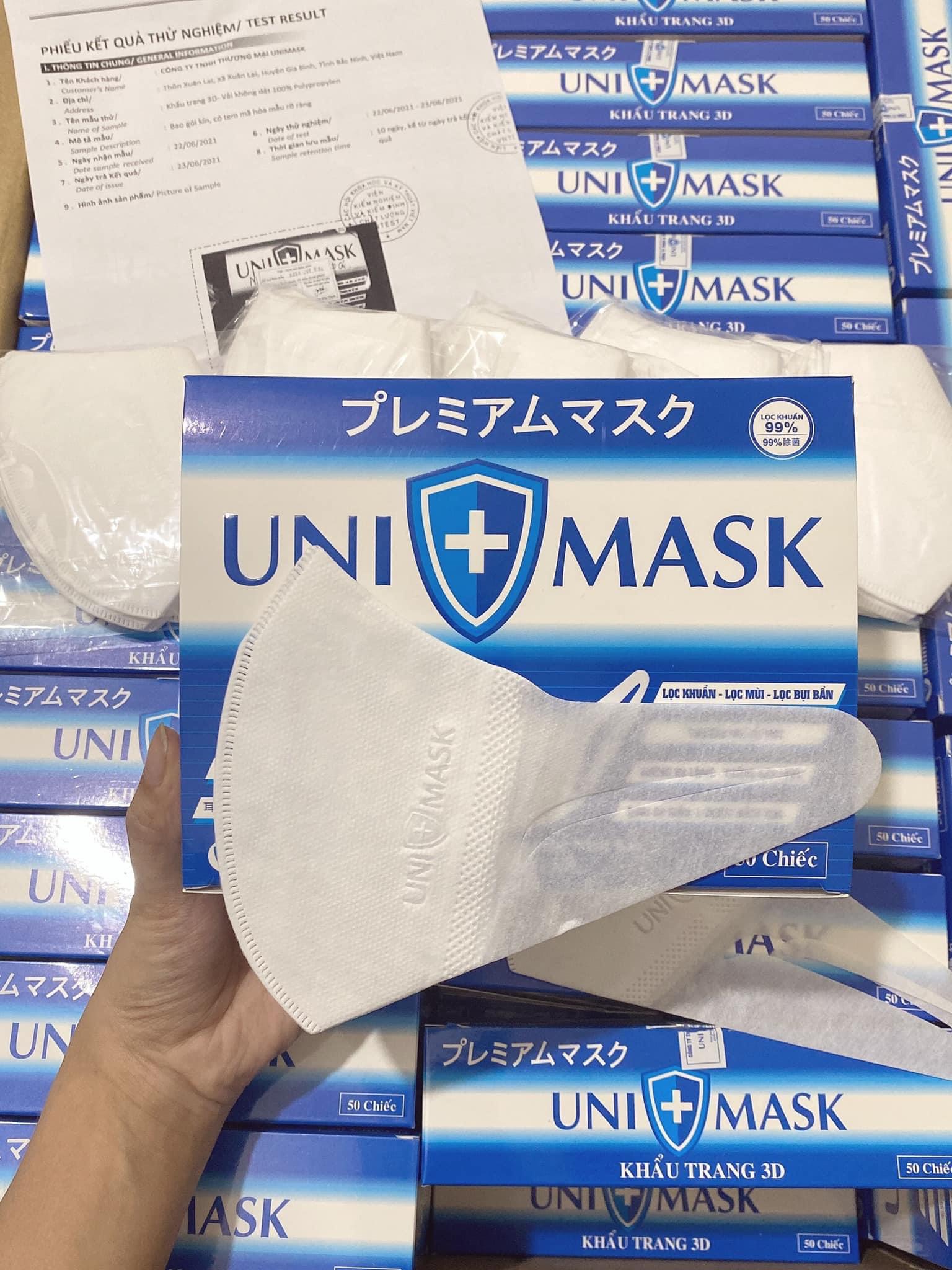 Khẩu trang 3d unimask chính hãng