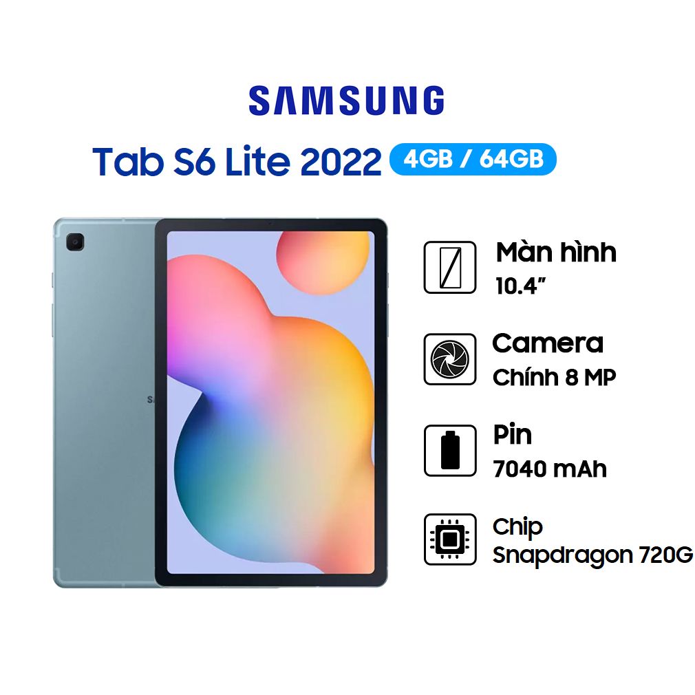 Máy tính bảng Samsung Galaxy Tab S6 Lite 2022  - Hàng Chính Hãng - Bảo hành 12 Tháng