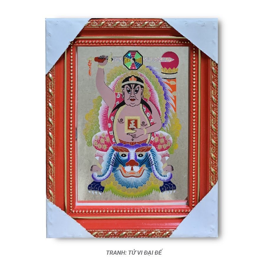 Tranh kiếng tử vi đại đế - mẫu nhỏ cao từ 19cm tới 23cm