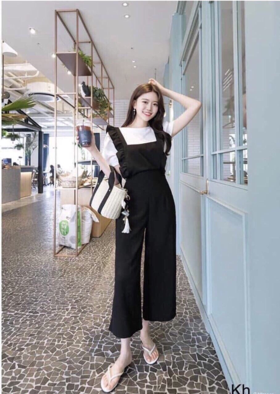 Set yếm quần ống suông dây yếm dúng