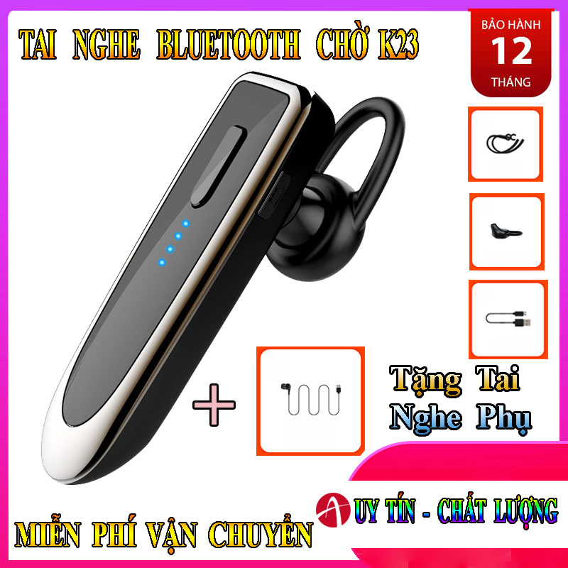 Tai Nghe Bluetooth Không Dây K23 , Tai Nghe Dài Chờ Lâu Pin Khủng Giảm Tiếng Ồn Tai Nghe Hiển Thị Pin Không Thấm Nước  Hàng Nhập Khẩu USA.