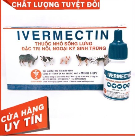 [Hàng Chính hãng]  IVERMECTIN nhỏ sống lưng/nhỏ gáy lọ 10ML Diệt và phòng ve, bọ chét, ghẻ cho chó mèo