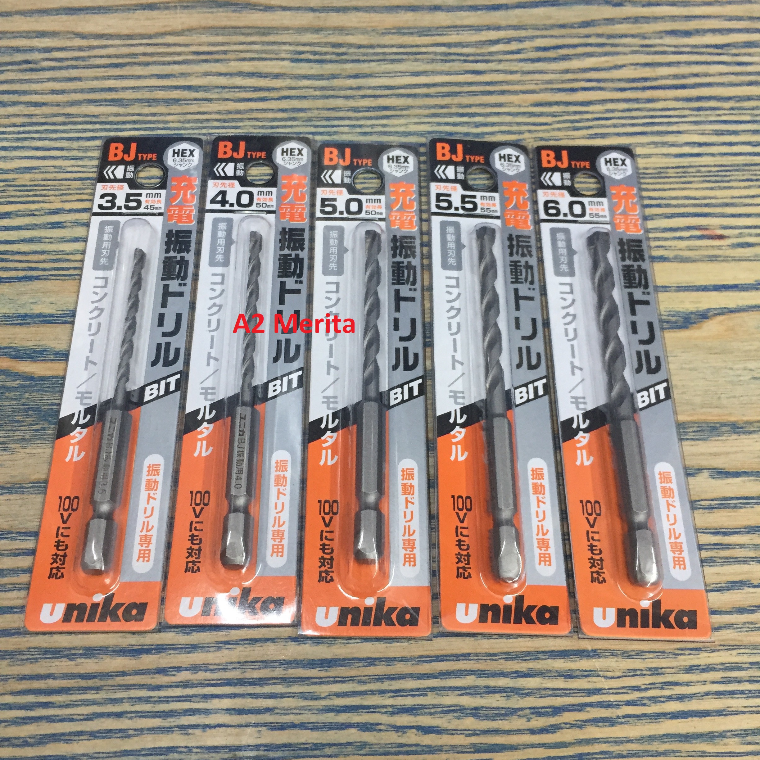 Combo 5 mũi khoan đa năng đuôi lục giác Unika (MJ3.2-MJ6.0mm)